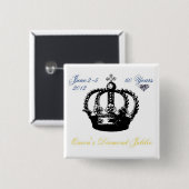 Queens Diamond Jubilee 2012 Button (Voorkant /achterkant)