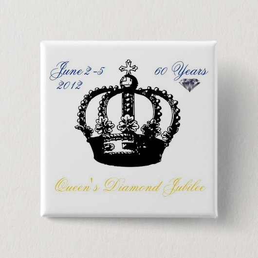 Queens Diamond Jubilee 2012 Button (Voorkant)