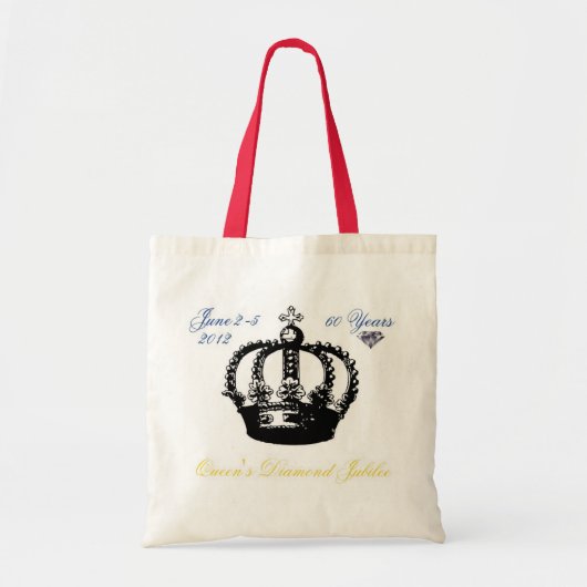 Queens Diamond Jubilee 2012 Canvas tas (Voorkant)