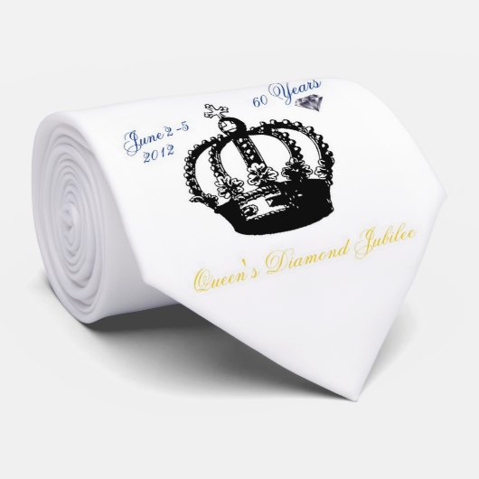 Queens Diamond Jubilee 2012 Stropdas (Opgerold)