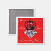 Queens Diamond Jubilee Magnet (Voorkant / Achterkant)