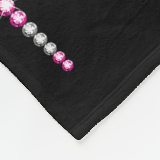 Queens Draag roze borstkankerwaarschuwing Ribbon S Fleece Deken (Hoek)