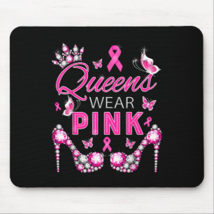 Queens Draag roze borstkankerwaarschuwing Ribbon S Muismat