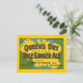 Queens Dry Bleek Ginger Ale Ozone Park BRIEFKAART (Staand voorkant)