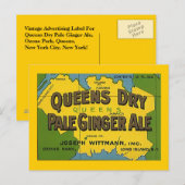Queens Dry Bleek Ginger Ale Ozone Park BRIEFKAART (Voorkant / Achterkant)