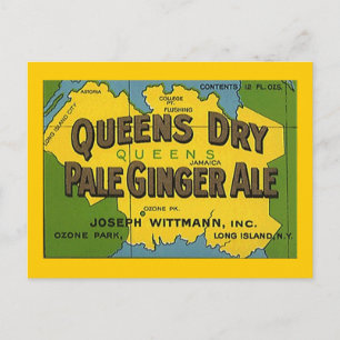 Queens Dry Bleek Ginger Ale Ozone Park BRIEFKAART