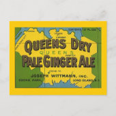 Queens Dry Bleek Ginger Ale Ozone Park BRIEFKAART (Voorkant)
