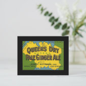 Queens Dry Ginger Ale  NY-kaart Briefkaart (Staand voorkant)