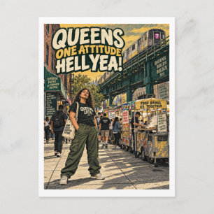 Queens Eén Attitude Hell Yea! Briefkaart