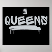 Queens graffiti-label poster (Voorkant)