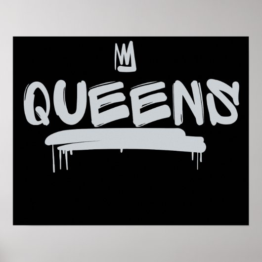 Queens graffiti-label poster (Voorkant)