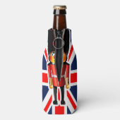 Queen's Guard Soldaat Cartoon Flesjeskoeler (Fles Achterkant)
