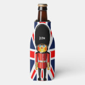 Queen's Guard Soldaat Cartoon Flesjeskoeler (Fles Voorkant)