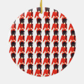 Queens Guard Soldaten Pattern Keramisch Ornament (Achterkant)