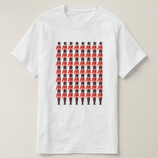 Queens Guard Soldaten Pattern T-shirt (Design voorkant)