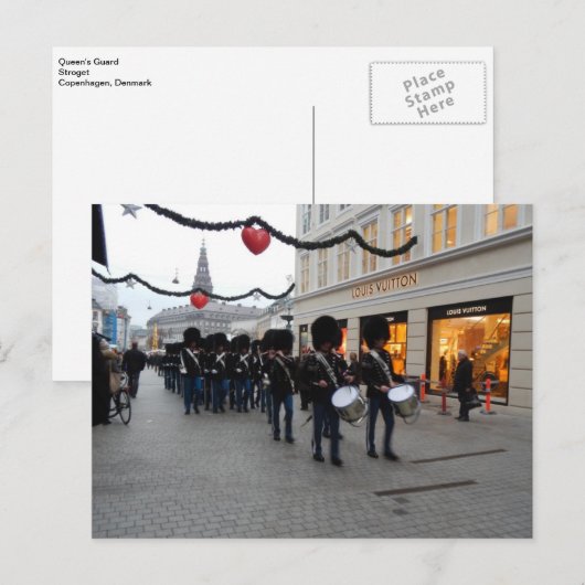 Queens Guard Stroget Copenhagen Denemarken Briefkaart (Voorkant / Achterkant)