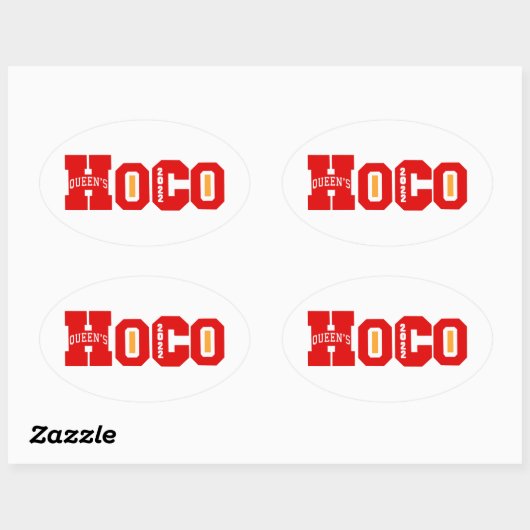 Queens Hoco 2022 merch Ovale Sticker (Vel)