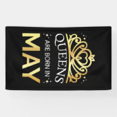 Queens is geboren in mei I Spandoek (Horizontaal)