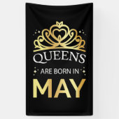 Queens is geboren in mei I Spandoek (Verticaal)