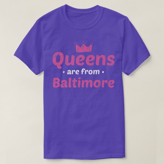 Queens is van Baltimore Maryland Hometown MD Hom T-shirt (Design voorkant)