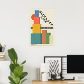 Queens Modernistische Stadsposter Poster (Thuiskantoor)