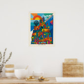 Queens Modernistische Stadsposter Poster (Keuken)