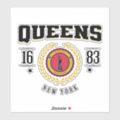 Queens New York Black Sticker (Vel)
