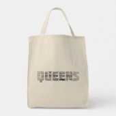 Queens New York City Word Art Tote Bag (Achterkant)