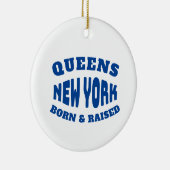 Queens New York, geboren en opgegroeid Keramisch Ornament (Rechts)