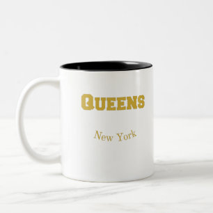 Queens New York Gold Coffee Mok
