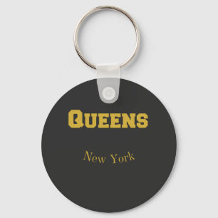 Queens New York Gold Sleutelhanger
