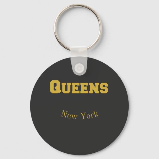 Queens New York Gold Sleutelhanger (Voorkant)