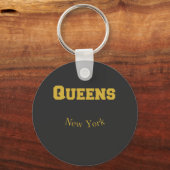 Queens New York Gold Sleutelhanger (Voorkant)