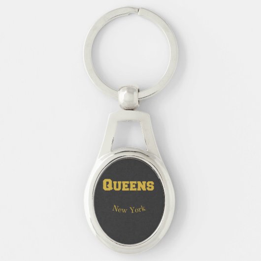 Queens New York Gold Sleutelhanger (Voorkant)