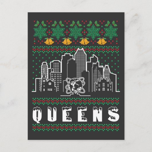 Queens New York Lelijke Kerstmis Briefkaart (Voorkant)