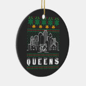Queens New York Lelijke Kerstmis Keramisch Ornament (Rechts)