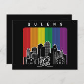 Queens New York Rainbow Flag LGBT Pride Briefkaart (Voorkant / Achterkant)