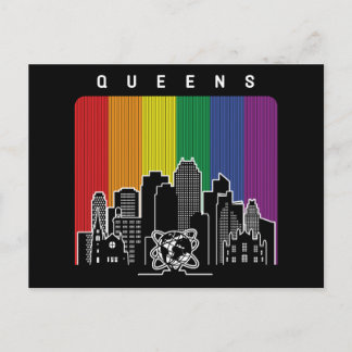 Queens New York Rainbow Flag LGBT Pride Briefkaart