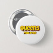Queens New York Ronde Button 5,7 Cm (Voorkant /achterkant)