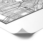 Queens New York Street Map Poster (Hoek)