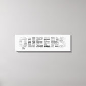 Queens New York Typografie Canvas (Voorkant)