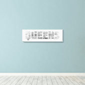 Queens New York Typografie Canvas Afdruk (Insitu (Houten vloer))