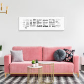 Queens New York Typografie Canvas Afdruk (Insitu (Woonkamer))