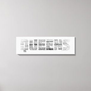 Queens New York Typografie Canvas Afdruk