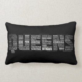 Queens New York Typografie Pillow Kussen