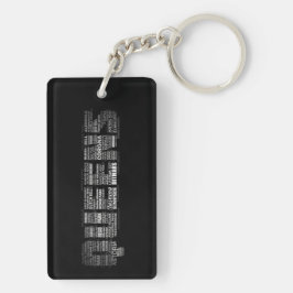 Queens New York Typography Keyring Sleutelhanger