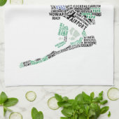 Queens, New York Typography Map Tea Towel Theedoek (Gevouwen)