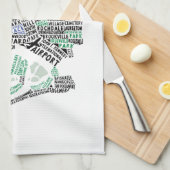 Queens, New York Typography Map Tea Towel Theedoek (Quarter Fold)