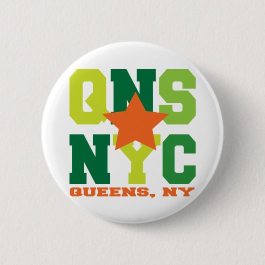 Queens, NY Green Button (Voorkant)
