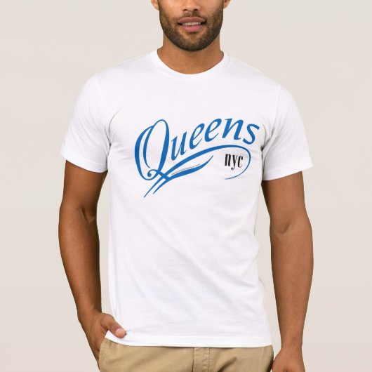 Queens, NY Souvenir T-shirt (Voorkant)